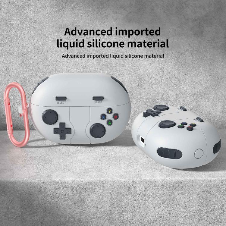 Funda de Silicona para Auriculares Huawei Freebuds Pro 2 Estilo Consola de Juegos Retro (Gris Claro)
