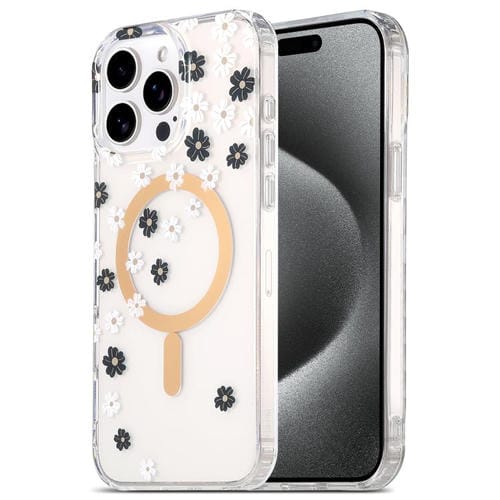 Funda para Teléfono Imd Magsafe iPhone 15 Pro Doble Cara Laminado (Blanco y Negro)