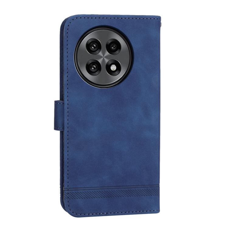 Funda híbrida de Cuero PU y TPU Dierfeng Dream Line para OnePlus 13R / Ace 5 / Ace 5 Pro (Azul)