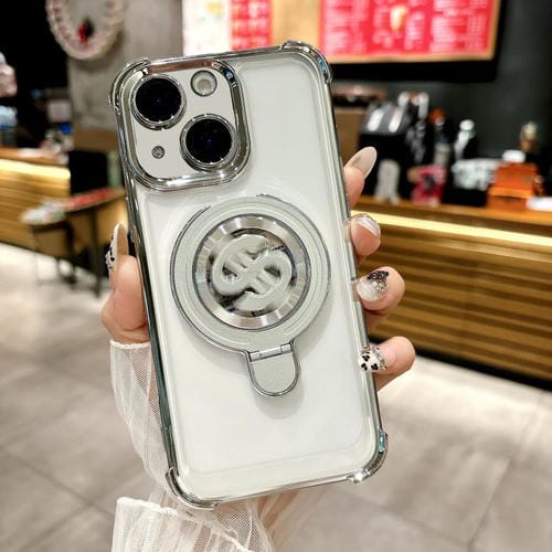 Funda para Teléfono iPhone 13 con Soporte Magsafe y Película para Lente (Plateada)