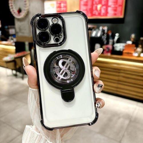 Funda para Teléfono con Soporte Magsafe para iPhone 13 Pro Max con Película para Lente (Negra)