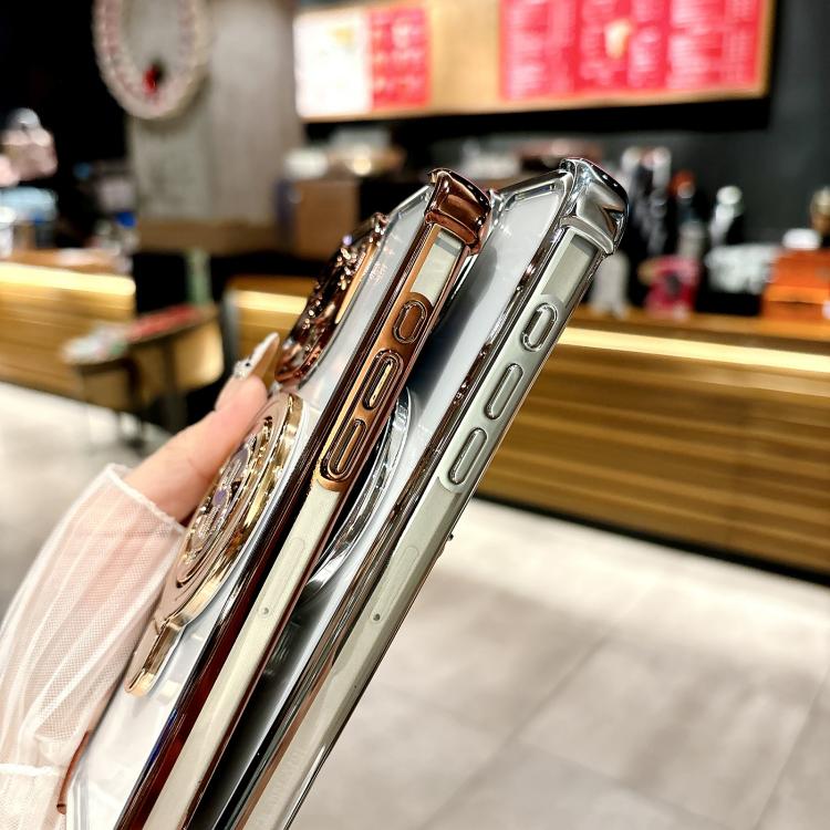 Funda para Teléfono Magsafe iPhone 13 Pro Soporte con Película para Lente (Negra)