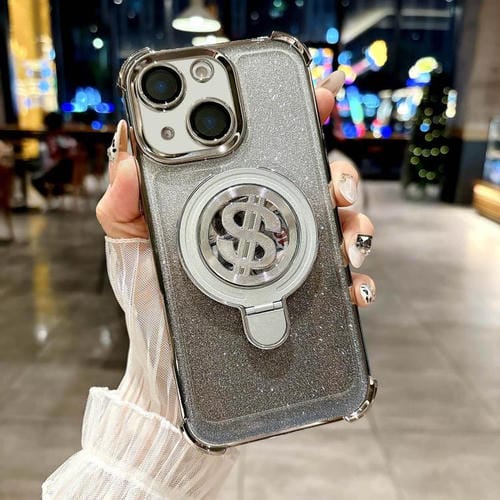 Estuche para Teléfono Apple iPhone 15 con Soporte Magsafe y Película para Lente (Gris Titanio)