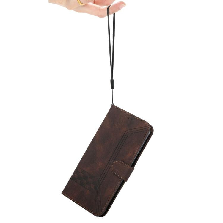 Funda de Cuero con Tapa y Tacto de Piel Cúbica para Teléfono Itel A48 (Marrón)