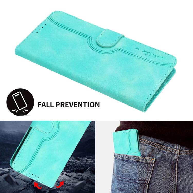 Funda Piel Sintética Itel A48 Diseño Corazón (Azul Claro)