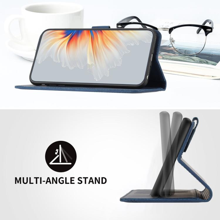 Funda de Piel para Teléfono Itel A80 con Diseño de Corazón (Azul Real)