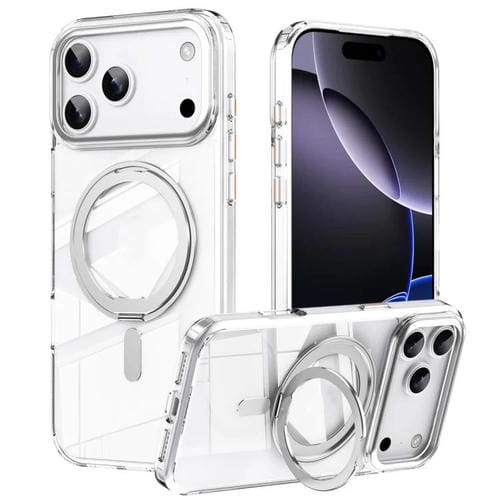 Funda magnética MagSafe de 360 grados para iPhone 17 Pro Max (plateada)