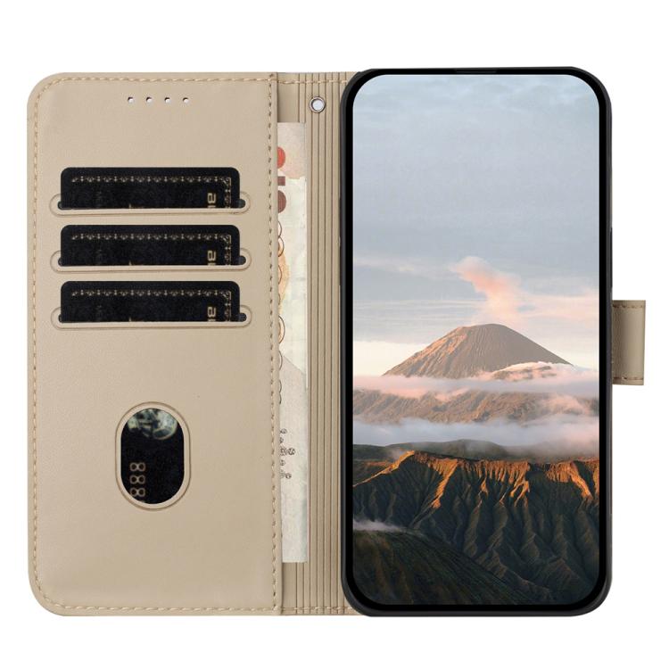 Funda de Cuero con Hebilla y Diseño Triangular para Itel S25 Ultra (Dorada)