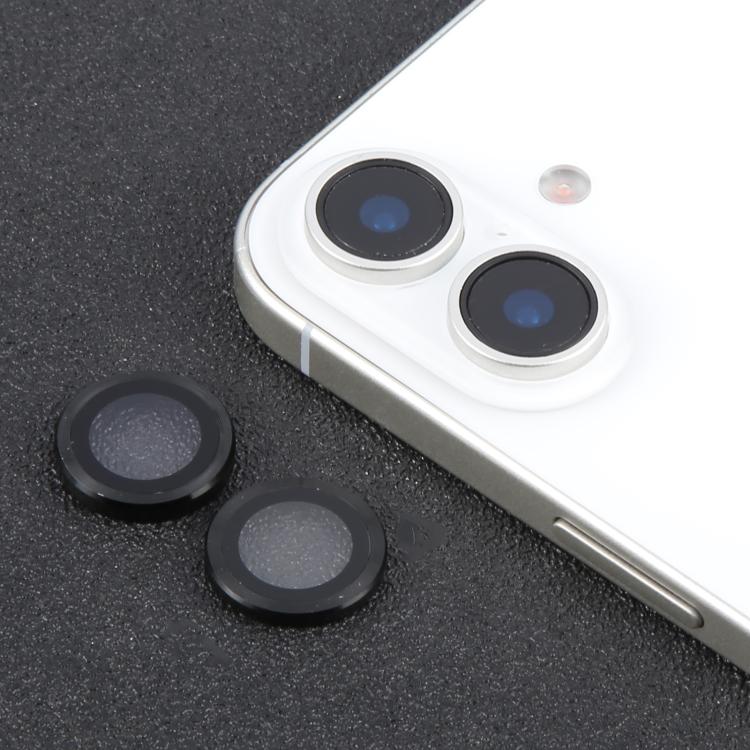 Película de Lente de Vidrio Templado 9H para Cubierta Cámara Trasera iPhone 12 (Negro)