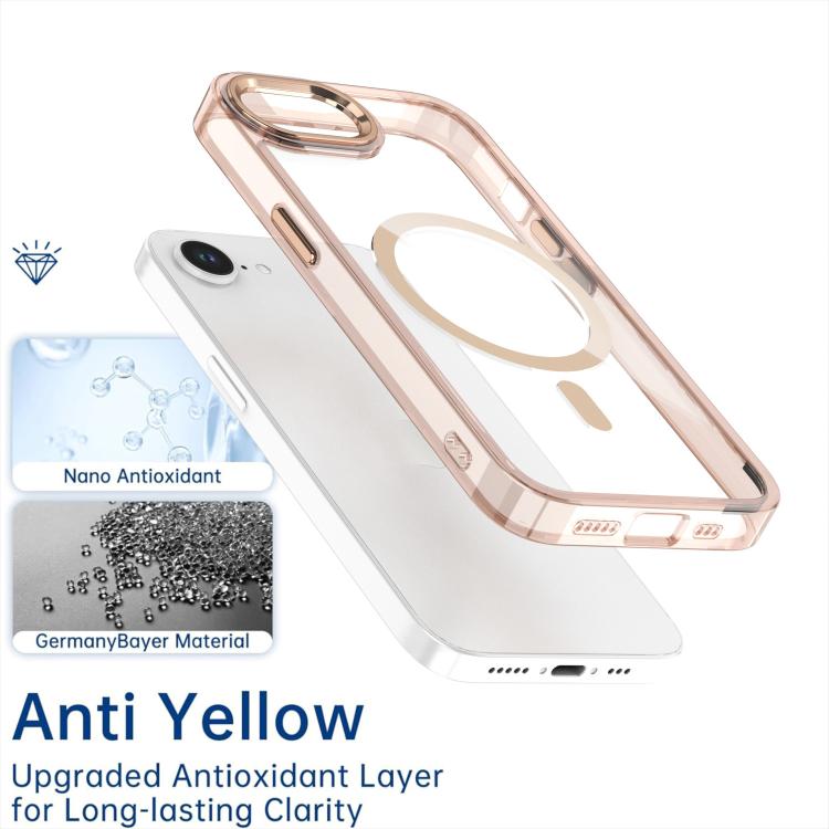 For iPhone 16e MagSafe Magnetic Clear Phone Case(Blue)