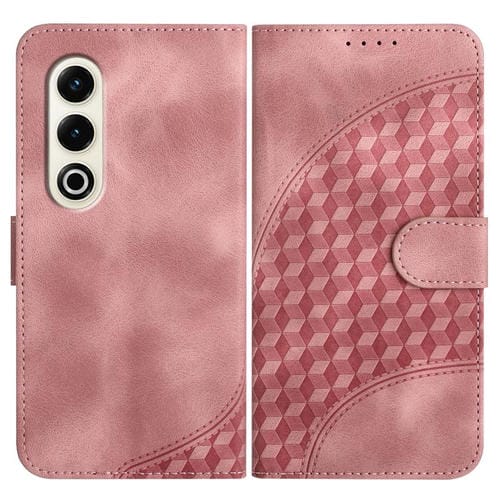 Funda de Cuero con Relieve Cabeza de Elefante para Itel S25 con Cordón (Rosa)