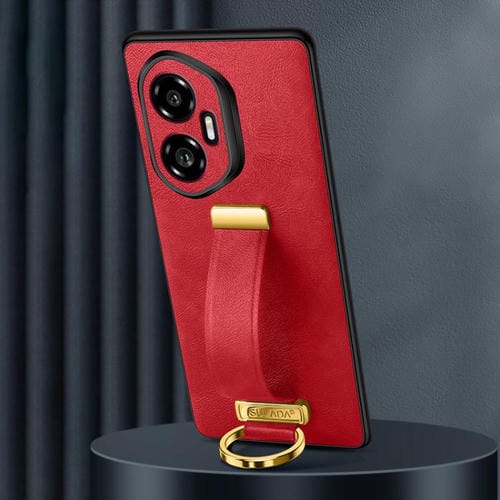Funda para Teléfono Honor 300 Cuero Híbrido PC Sulada a Prueba de Golpes (Rojo)