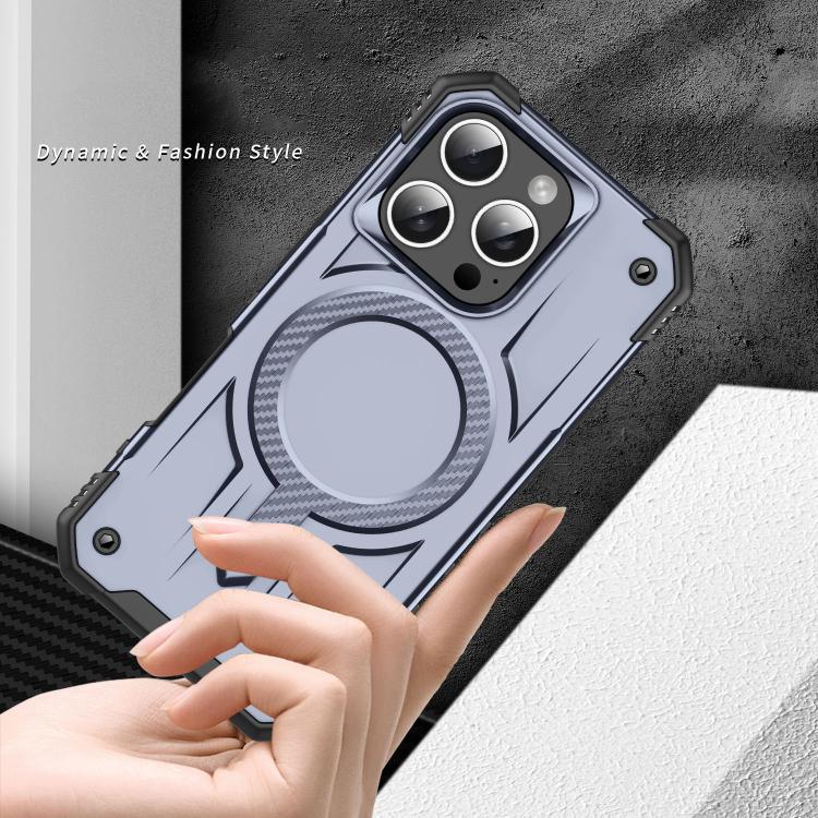 Funda híbrida TPU y PC Straship Magsafe para iPhone 16 Pro Max (Gris)