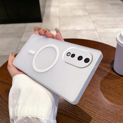 Funda para Teléfono Honor 80 con Protección contra Frío y Hielo y Orificios Magsafe (Blanca)