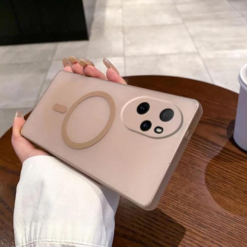 Funda para Teléfono PC Honor 100 Pro con Protección contra Frío y Hielo y Orificios Finos Magsafe (Dorada)