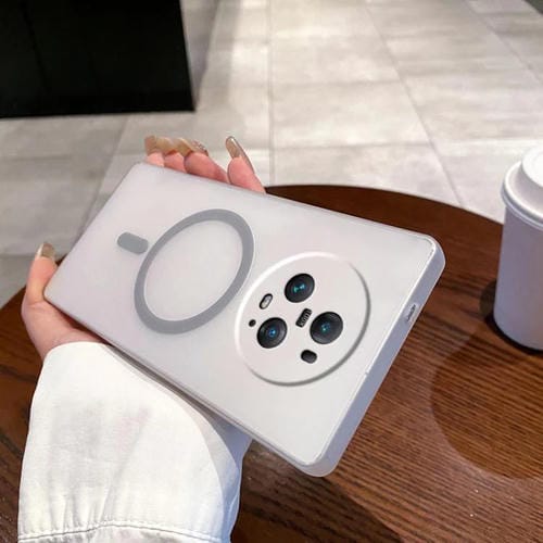 Funda para Teléfono Honor Magic5 Pro con Orificio Fino, Protección Contra Niebla Helada y Magsafe (Gris Titanio)