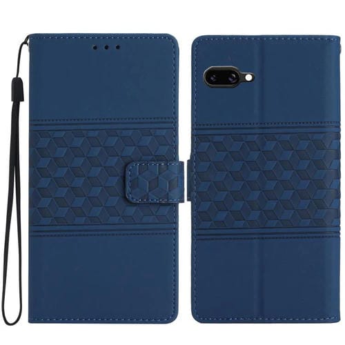 Funda de Cuero efecto Piel en Relieve Diamante para Google Pixel 9A (Azul Oscuro)