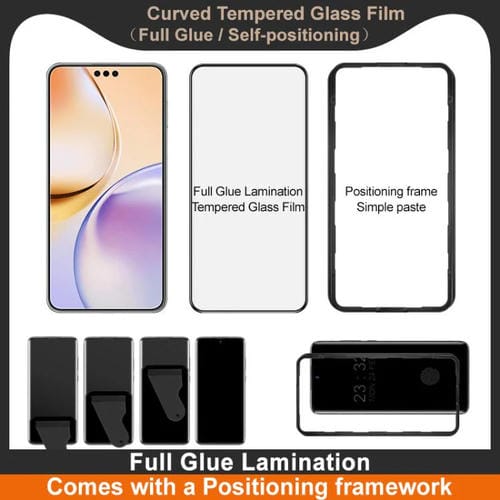 Película de Vidrio Templado Curvo Imak 3D para Huawei Mate 70 Pro con Pegamento Completo