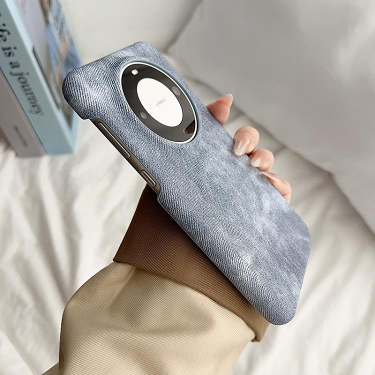 Funda de Teléfono Huawei Mate 60 Pro con Cierre Magnético Magsafe de Tela Vaquera (Azul Claro)