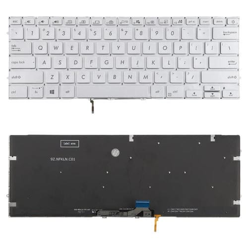 Teclado Retroiluminado Asus Ux431 X431 V431 K431 S431 X431Fac Ux431U Ux431F U4500F (Plateado)