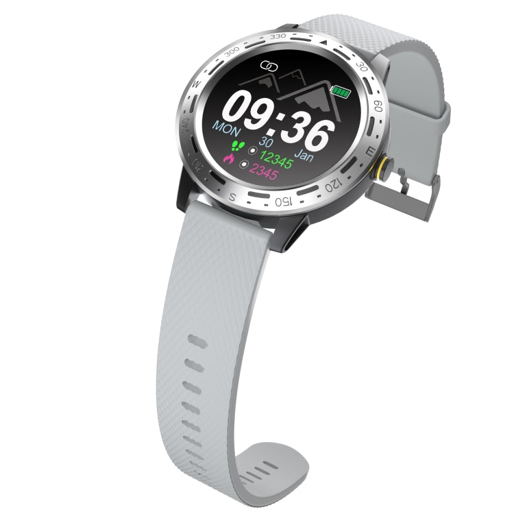 Reloj Inteligente S18 1.3 Pulgadas TFT Pantalla IP67 Monitor Sueño Frecuencia Cardíaca Presión Arterial (Gris Plateado)