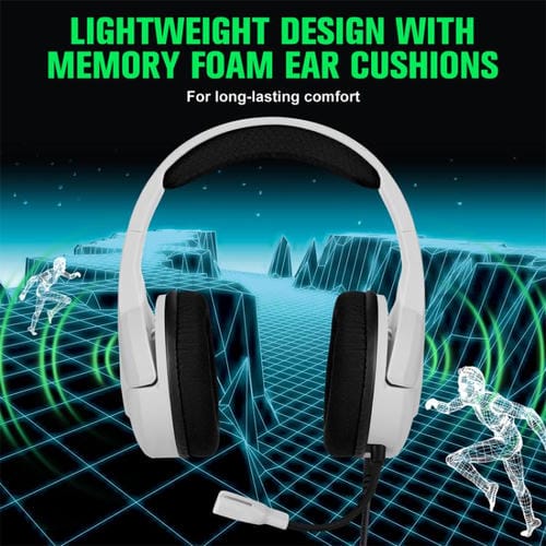 Auriculares Soulbytes S100 con Micrófono Omnidireccional para Esports (Blancos) Longitud 1,9 m