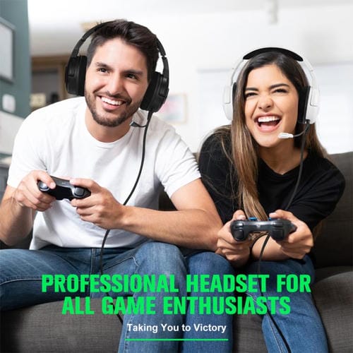 Auriculares Soulbytes S100 con Micrófono Omnidireccional para Esports (Blancos) Longitud 1,9 m