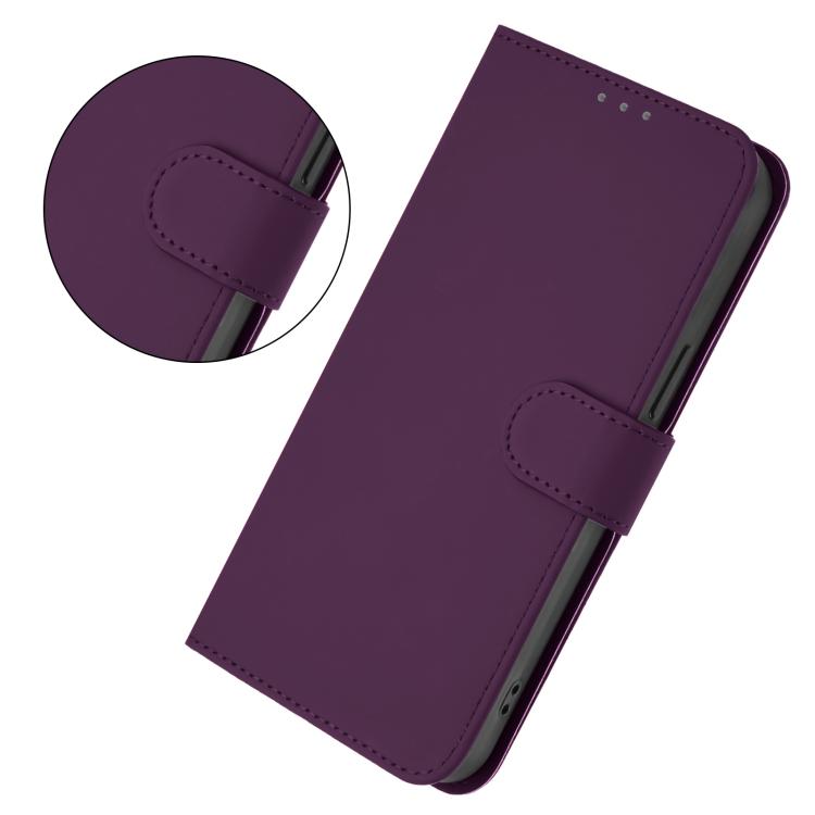 Funda de piel con cordón para Samsung Galaxy M56 5G, color liso y tacto suave (violeta)