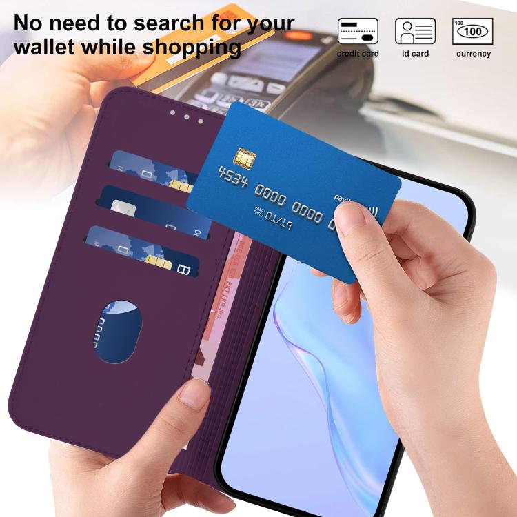 Funda de piel con cordón para Samsung Galaxy M56 5G, color liso y tacto suave (violeta)