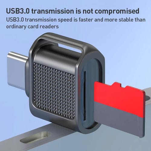 Lector de Tarjetas Mini Alta Velocidad 8 Pines USB 3.0 a Tarjeta TF (Dorado Claro)