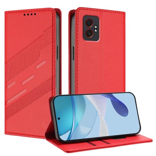 Funda de cuero retro con relieve para Samsung Galaxy XCover 7 Pro (rojo)