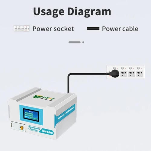 Intelligente Best B-528 4 in 1 Laminiermaschine mit 7 Zoll mit integrierter Vakuumpumpe und Antischaumfunktion (Australischer Stecker)
