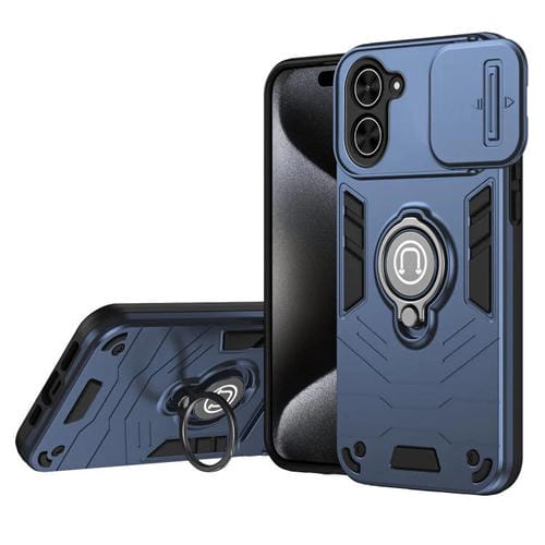 Funda con anillo Camshield de 171,7 mm para Xiaomi Poco C71/Redmi A5 4G (azul real)