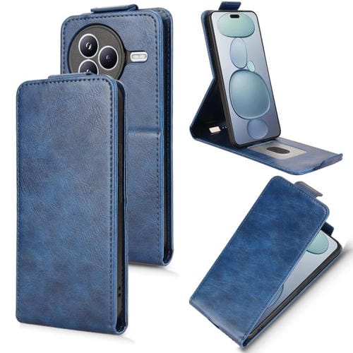 Funda magnética vertical de cuero con hebilla para Xiaomi Civi 5 Pro 5G (azul)