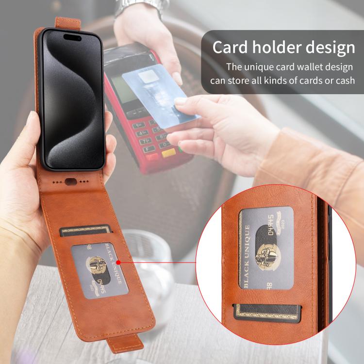 Funda magnética de cuero con tapa vertical y hebilla para Xiaomi Civi 5 Pro 5G (marrón)