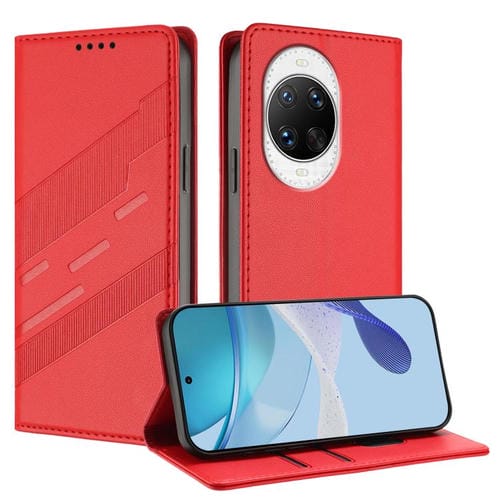 Funda de cuero retro con relieve para Huawei nova 14 Ultra (rojo)