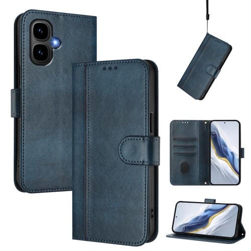 Funda de cuero retro con hebilla para Tecno Pop 10 / Infinix Smart 10 4G (azul oscuro)