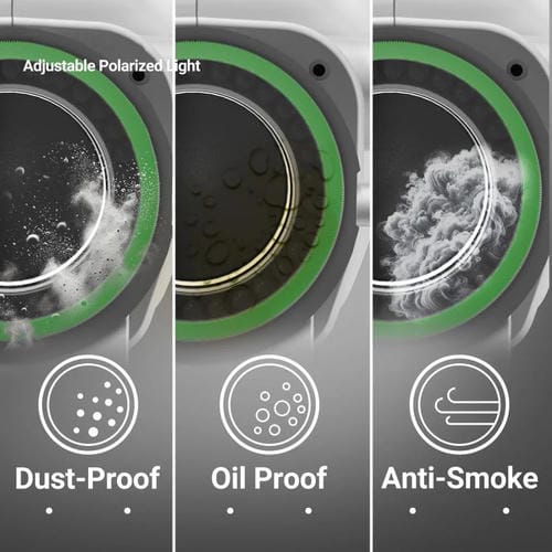 Microscopio 2Uul MS97 a Prueba de Polvo, Aceite y Humo con Luz Polarizada Ajustable