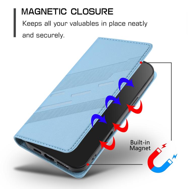 Funda de cuero retro con relieve para Infinix Note 50 Pro+ 5G (azul claro)