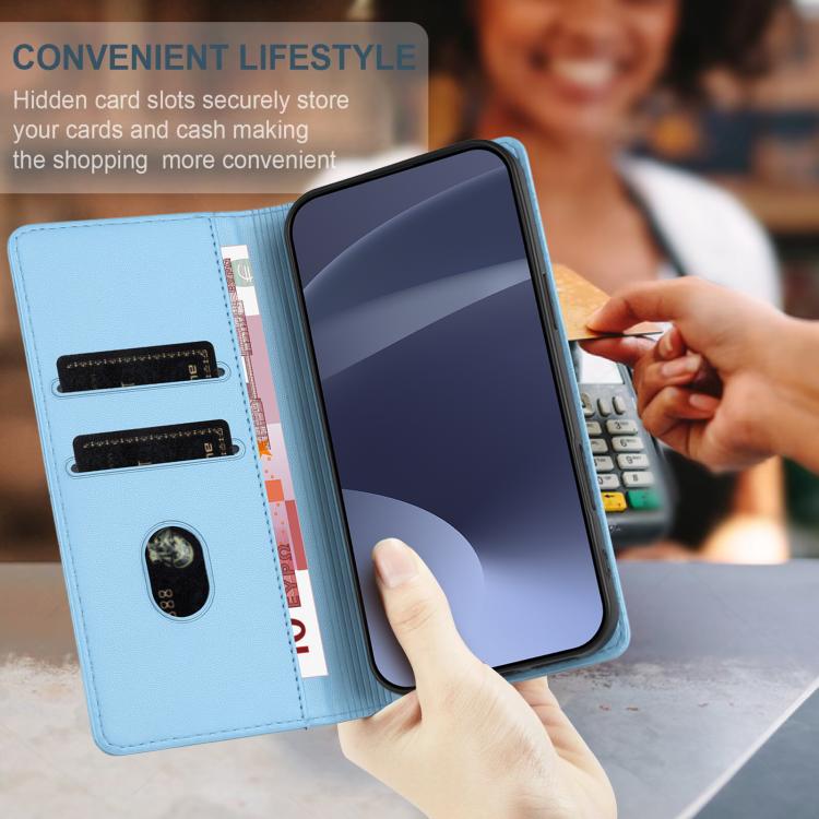 Funda de cuero retro con relieve para Infinix Note 50 Pro+ 5G (azul claro)