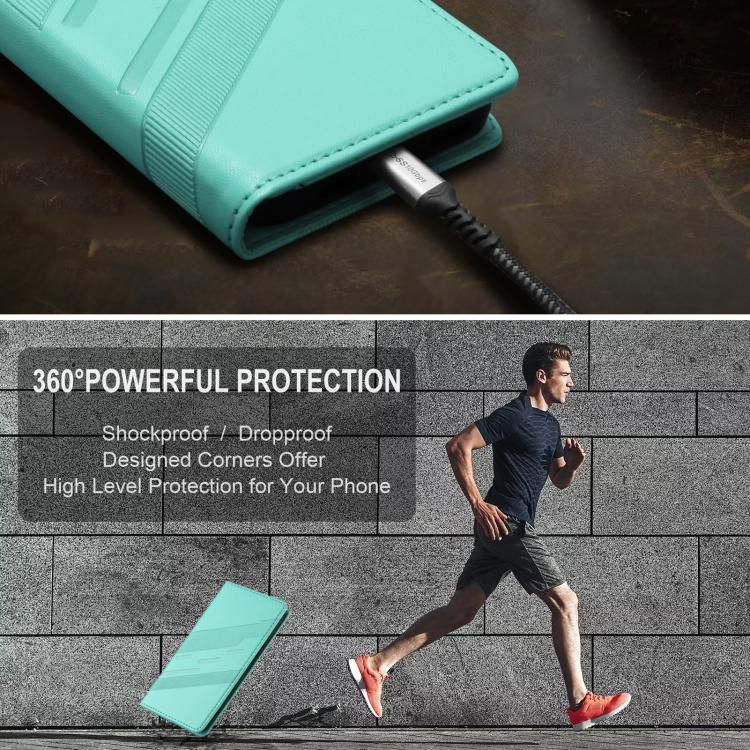 Funda de cuero retro con relieve para Infinix Note 50s 5G (verde menta)
