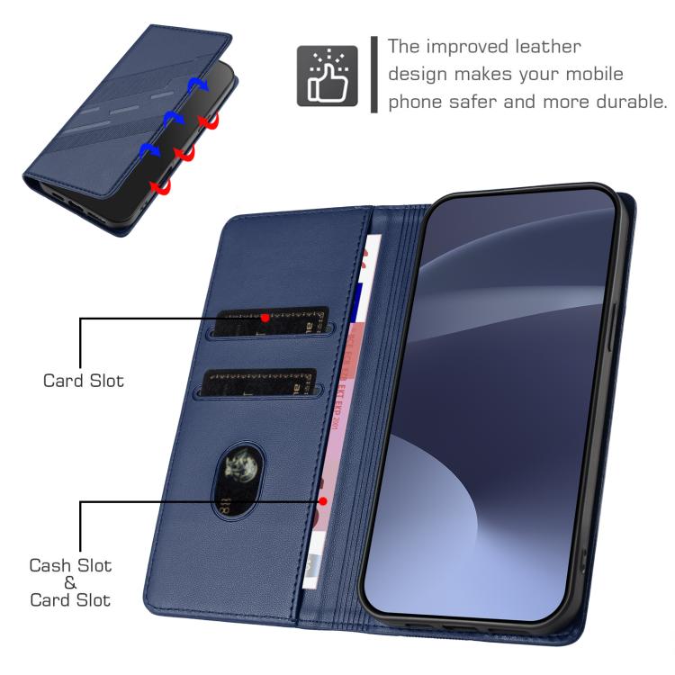 Funda de cuero retro con relieve para Infinix Smart 10 Plus 4G (azul oscuro)
