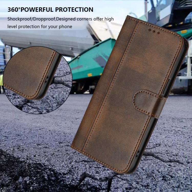 Funda de cuero retro con hebilla para Samsung Galaxy M56 5G (marrón)