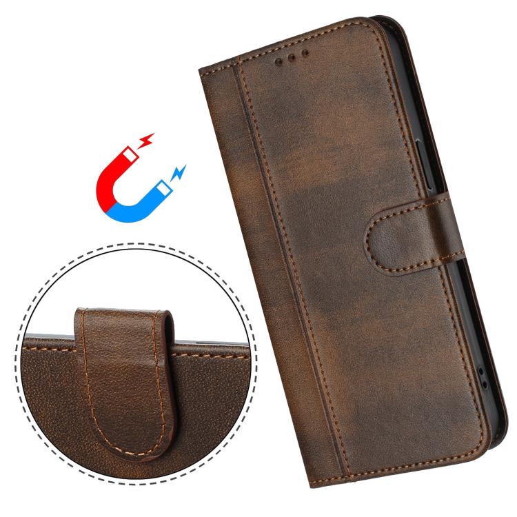 Funda de cuero retro con hebilla para Huawei Nova 14 Pro (marrón)