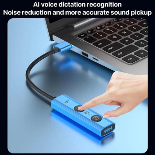 Adaptador concentrador USB 3.0 YCE V295A 5 en 1 con IA (Azul)