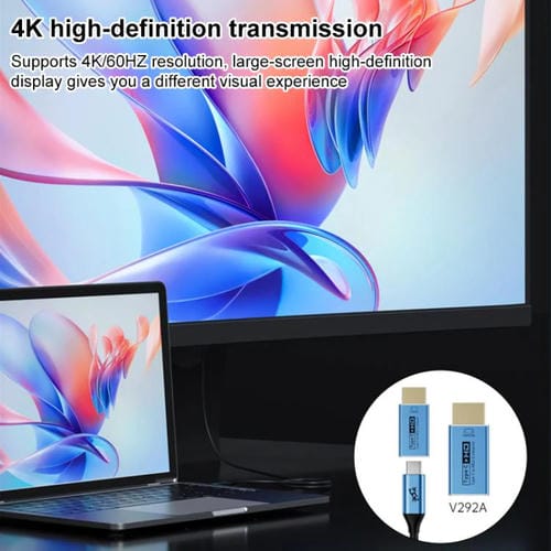 Adaptador Tipo-C a HDMI YCE-V292A 4K (Azul)