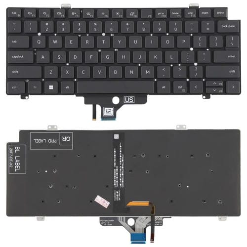 Teclado Retroiluminado Dell Latitude 7420 5420 Portátil Versão EUA (Preto)