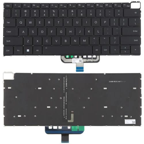 Teclado Retroiluminado Portátil Honor MagicBook 21 / 22 HGE-W56 V14 HGF-W56 / W76 GLO-F56 / F76 (Negro) Versão EUA
