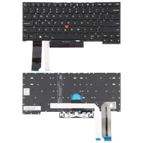 Teclado Retroiluminado Lenovo Thinkpad E480 E485 E490 E495 E490S L380 L480 L390 L490 R480 R490 T480S T490 T495 (Negro) Versión USA 01YP360