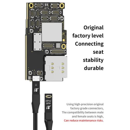 Cables de Arranque y Reparación de Placa Base Apple iPhone 7 a 16 Pro Max, 18 Tipos